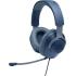 JBL Quantum 100 Wired Over-Ear Gaming Headset with a Detachable Voice-Focus Boom Mic, QuantumSOUND Signature, Lightweight Headband, Memory Foam Ear Cushion, PC and Gaming Console Compatible - Blue
